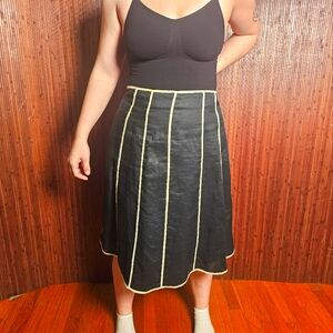 Black And White Midi Skirt - Anne Carson